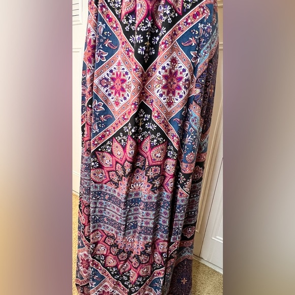 American Eagle boho spaghetti strap flowy maxi dress. Multi color. Small. EUC - Picture 7 of 8